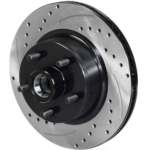 Wilwood Rotor Front SRP Drilled & Slotted Black - 65-69 Ford Mustang 5x4.5BC