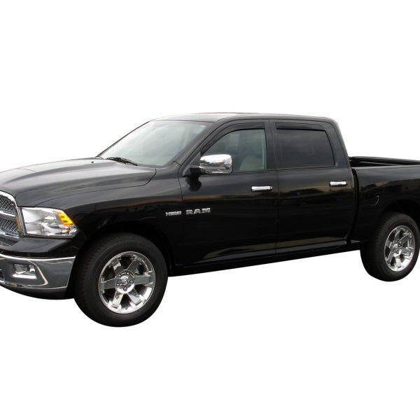AVS 09-18 Dodge RAM 1500 Crew Cab Ventvisor Low Profile In-Channel Deflectors 4pc - Smoke