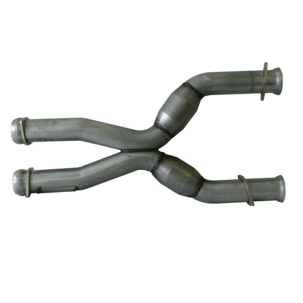 BBK 79-04 Mustang Coyote Swap Short Mid X Pipe w Catalytic Converters 3.0 For BBK Long Tube Headers