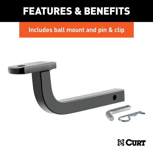 Curt 98-04 Dodge Intrepid Class 2 Trailer Hitch w/1-1/4in Ball Mount
