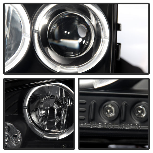 Spyder Dodge Charger 06-10 Projector Headlights Halogen- LED Halo LED Blk Smke PRO-YD-DCH05-LED-BSM