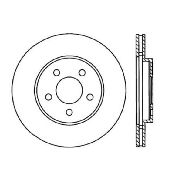 Stoptech 95-99 Dodge Neon / Plymouth Neon Premium Front Cryo Brake Rotor