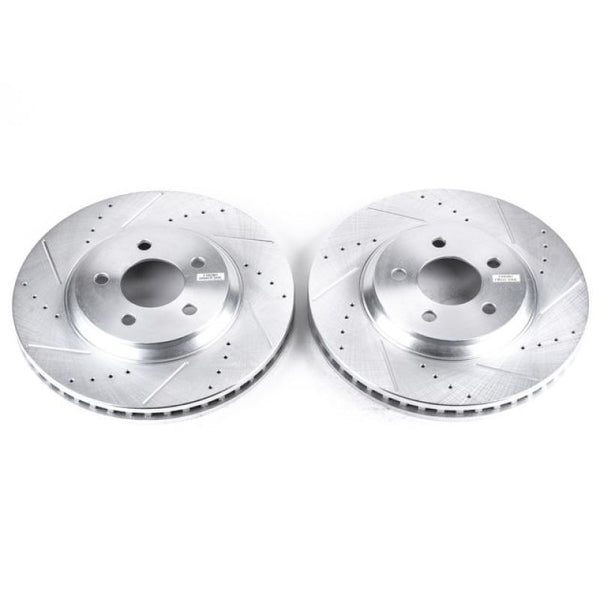 Power Stop 05-14 Ford Mustang Front Evolution Drilled & Slotted Rotors - Pair