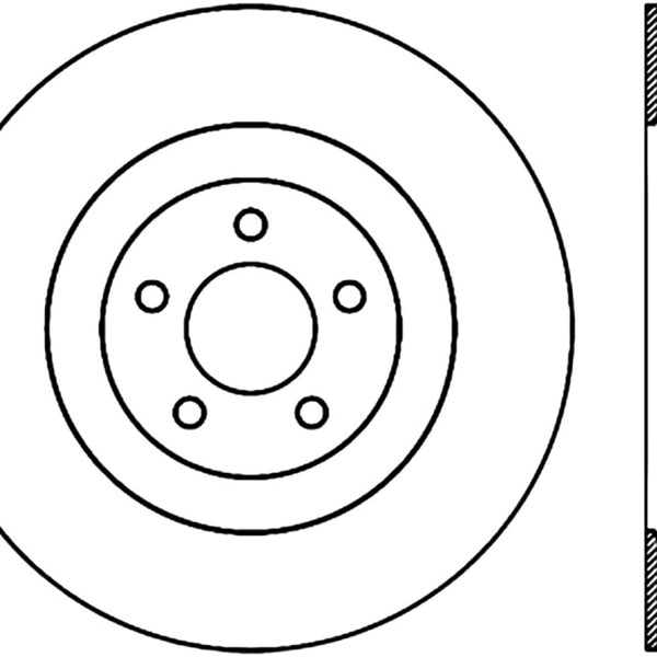 StopTech 07-13 Mustang Shelby / 11-13 Mustang GT Front Left Slotted & Drilled CRYO-STOP Brake Rotor