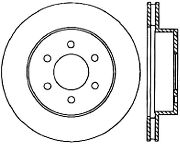 StopTech 97-02 Dodge Dakota SportStop Cryo Slotted & Drilled Front Left Rotor