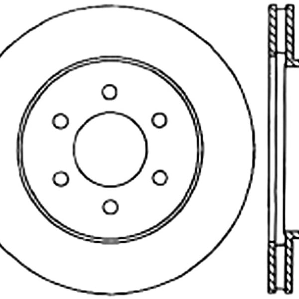 StopTech 97-02 Dodge Dakota SportStop Cryo Slotted & Drilled Front Right Rotor