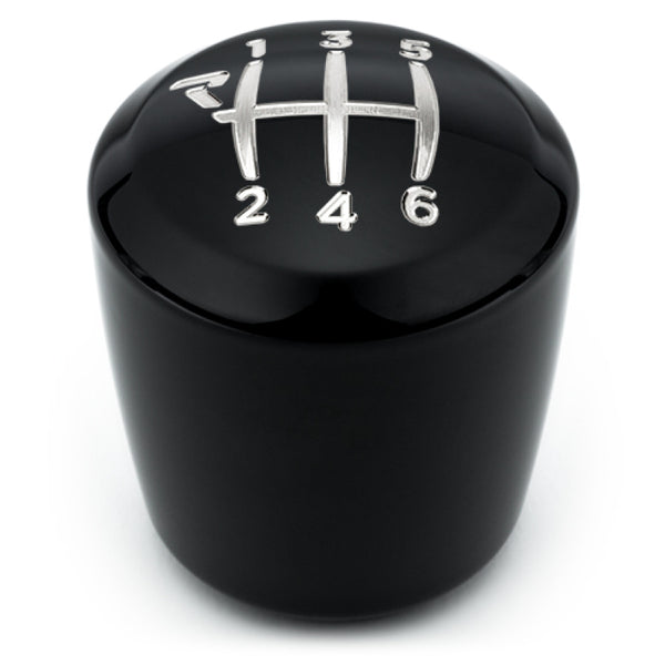 Raceseng Ashiko Big Bore Shift Knob (Gate 1 Engraving) Ford Mustang/Focus Adapter - Black Gloss