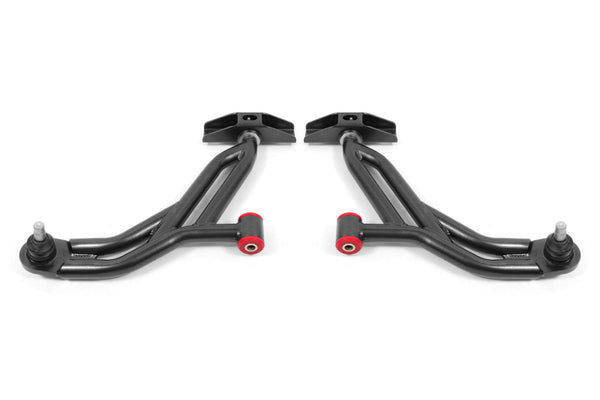 BMR Suspension 05-14 Ford Mustang Lower A-Arms - Black Hammertone - Non-Adjustable