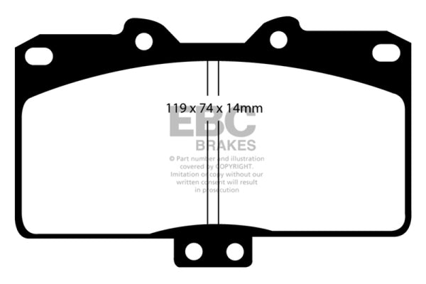 EBC 91-93 Dodge Stealth 3.0 4WD Redstuff Front Brake Pads