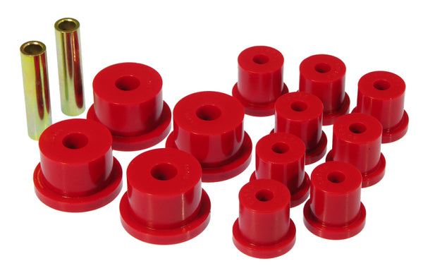 Prothane 64-73 Ford Mustang Rear Spring & 1/2in Shackle Bushings - Red