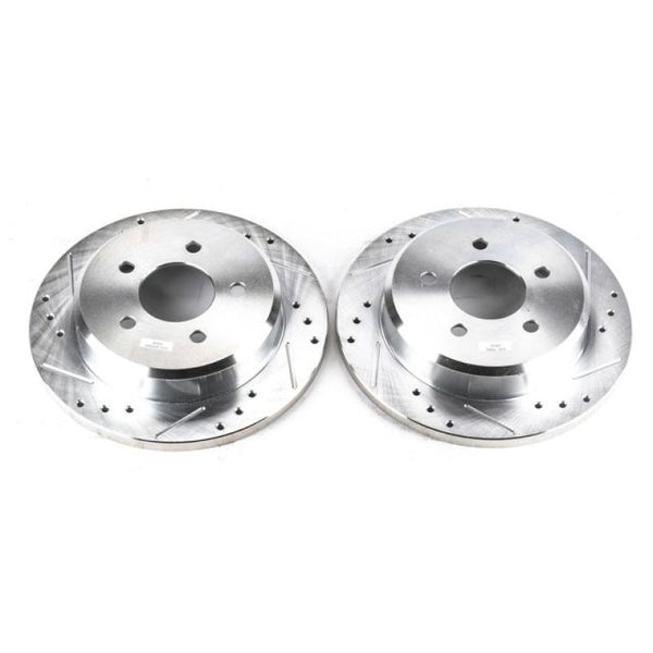 Power Stop 1993 Ford Mustang Front Evolution Drilled & Slotted Rotors - Pair