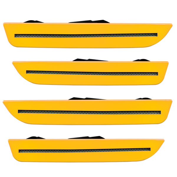 Oracle 10-14 Ford Mustang Concept Sidemarker Set - Tinted - School Bus Yellow (B1BYM628)