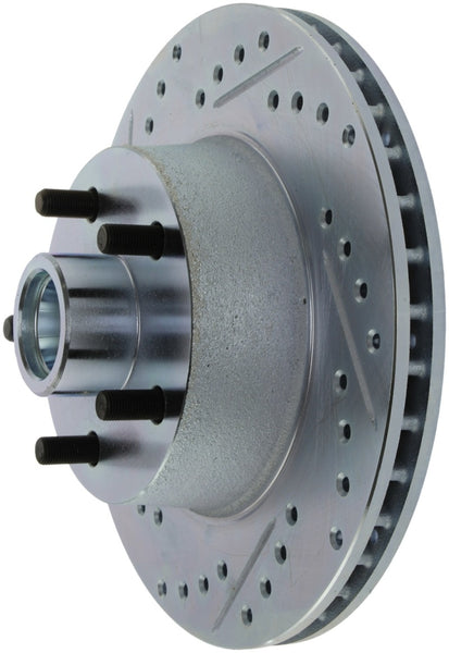 StopTech 68-69 Ford Mustang Right Slotted & Drilled Brake Rotor - Front