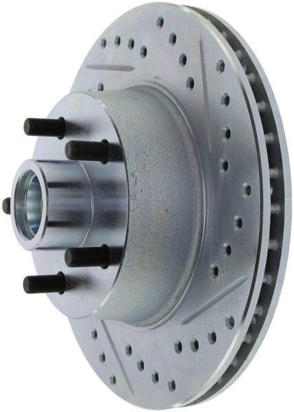 StopTech 68-69 Ford Mustang Left Slotted & Drilled Brake Rotor - Front