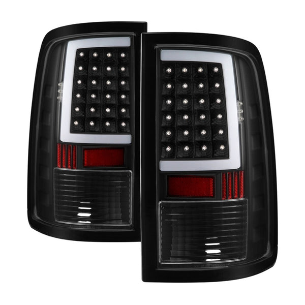 xTune 13-18 Dodge Ram 1500 LED Tail Lights - Black (ALT-ON-DRAM13V2-LBLED-BK)