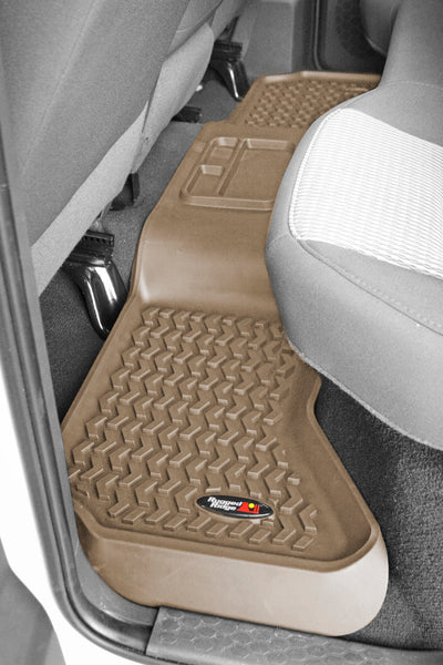 Rugged Ridge Floor Liner Rear Tan 2002-2018 Dodge Ram 1500 Quad Cab