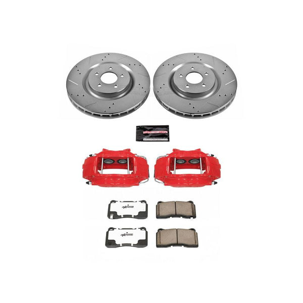 Power Stop 07-14 Ford Mustang Z26 Street Kit w/ Calipers - Front