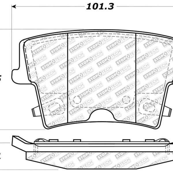 StopTech 05-18 Dodge Challenger/Charger Street Select Rear Brake Pads