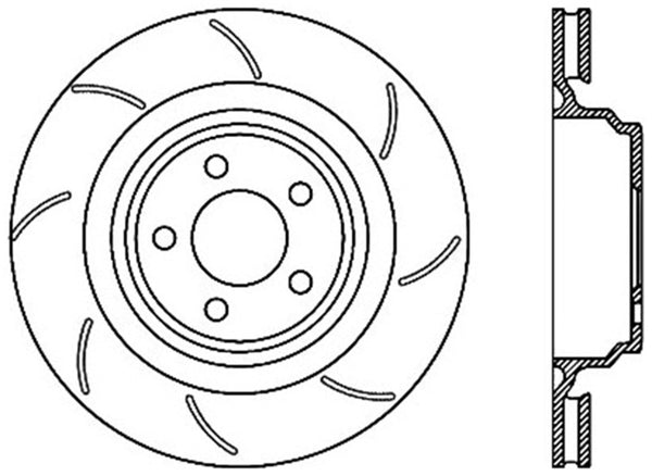 StopTech 08-17 Dodge Challenger Cryo Slotted Rear Right Sport Brake Rotor