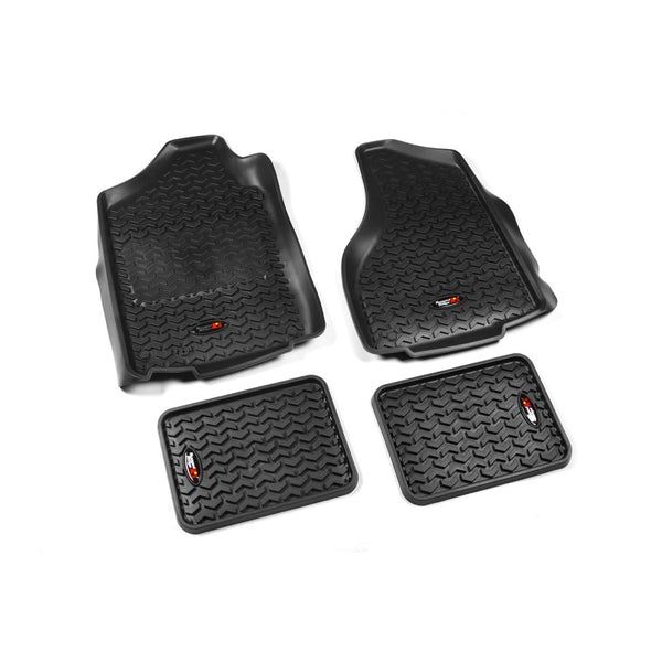 Rugged Ridge Floor Liner Front/Rear Black 2002-2011 Dodge Ram 1500 / 2500 / 3500 Quad Cab