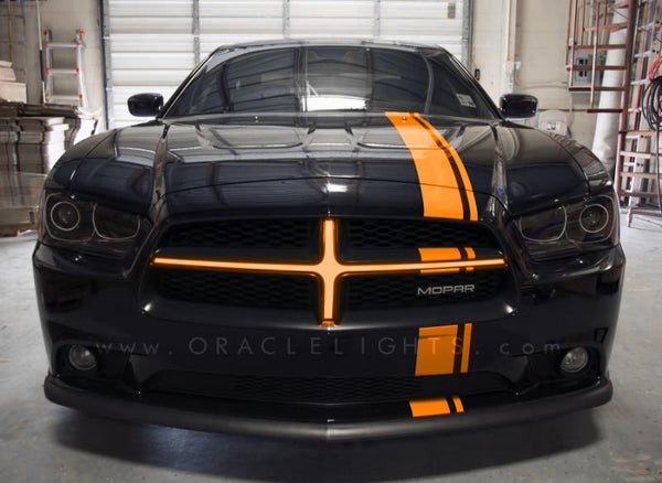 Oracle 11-14 Dodge Charger Illuminated Grille Crosshairs - Amber