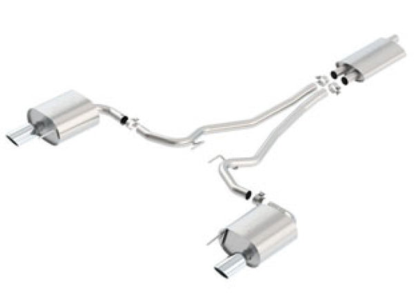 Borla 15-16 Ford Mustang EcoBoost 2.3L AT/MT EC-Type Cat Back SS Single Round Rolled Tips Exhaust