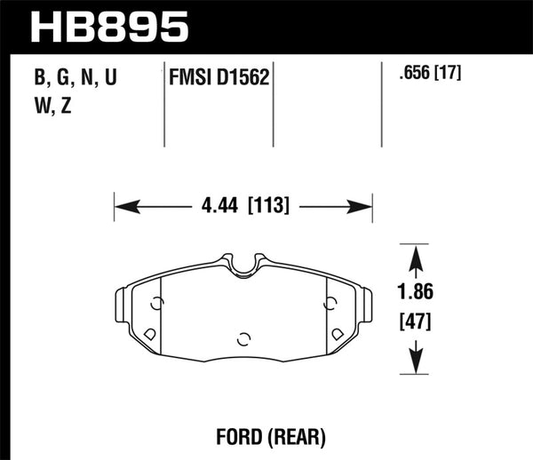 Hawk 12-14  Ford Mustang w/ Performance Package DTC-60 Race Front Brake Pads