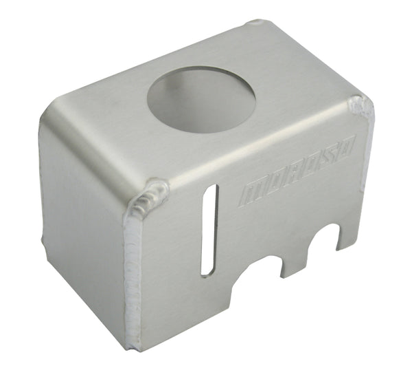 Moroso Mid 08-Up Ford Mustang Brake Reservoir Cover - Fabricated Aluminum