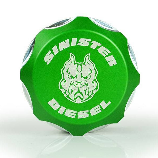 Sinister Diesel 13-17 Dodge/Ram 6.7 Cummins Billet Fuel Plug - Green
