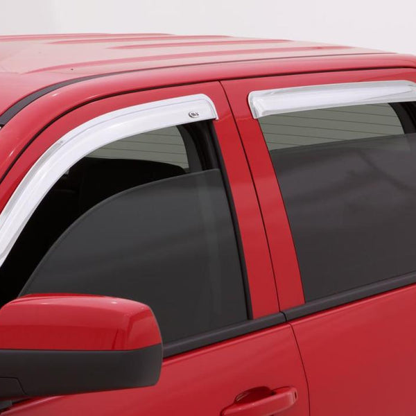 AVS 08-18 Dodge Journey Ventvisor Outside Mount Front & Rear Window Deflectors 4pc - Chrome