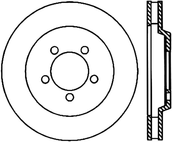 StopTech Power Slot 05-10 Mustang GT V8-4.6L Front Left CRYO Rotor