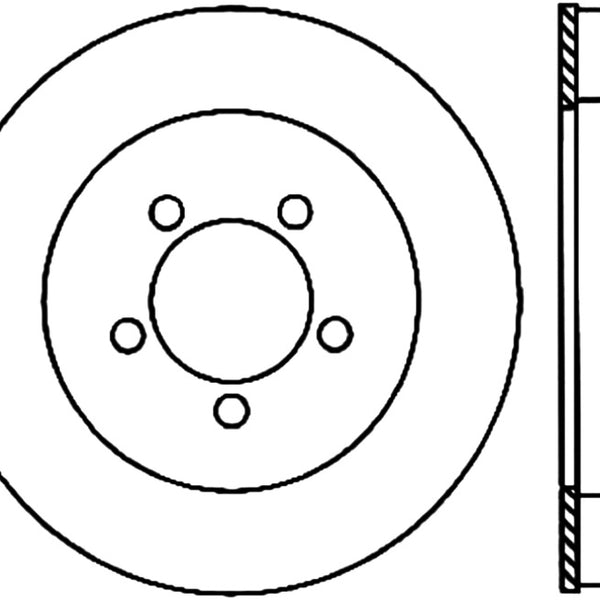 StopTech Power Slot 05-10 Mustang GT V8-4.6L Front Right CRYO Rotor