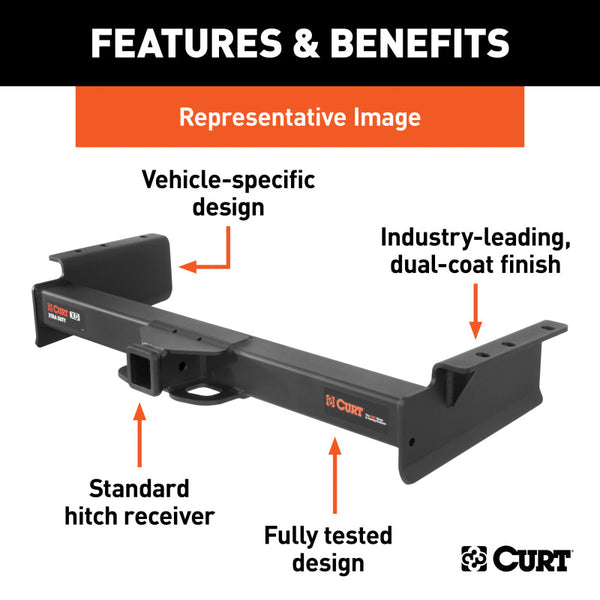 Curt 94-02 Dodge 2500/3500 Long Bed w/Factory Bumper Xtra Duty Class 5 Trailer Hitch