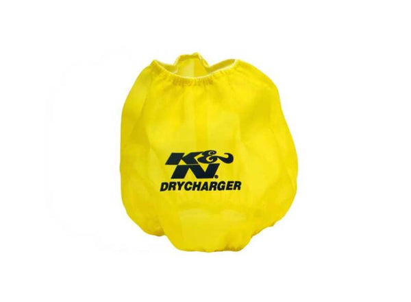 K&N Drycharger Air Filter Wrap Yellow 5in Top ID x 7.5in Base ID x 6.5in H