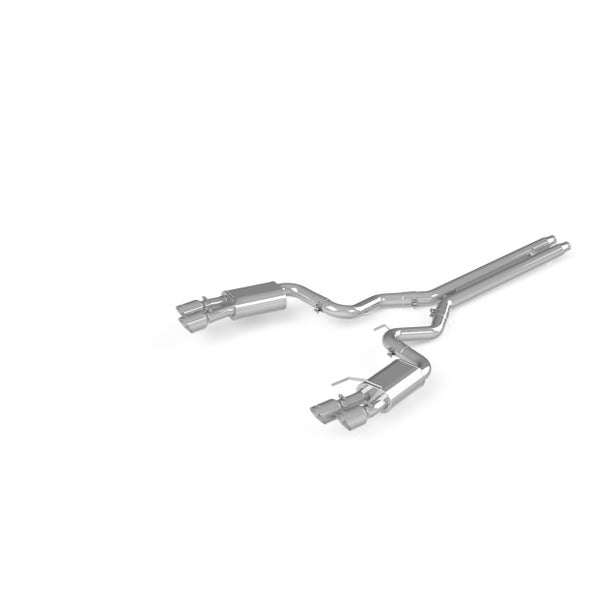 MBRP 18-19 Ford Mustang GT 5.0 3in Dual Split Rear Cat Back w/ Quad 4.0in Dual Wall Tips- T304