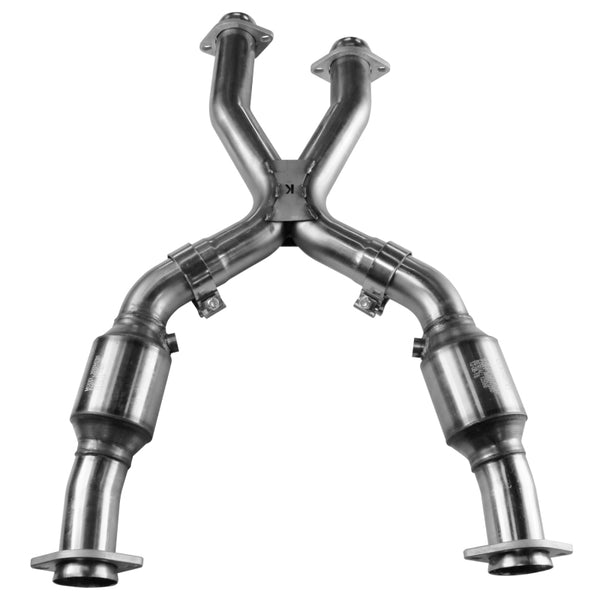 Kooks 99-04 Ford Mustang GT / Cobra 2 1/2in In x 2 1/2in OEM Out Cat SS X Pipe Kooks HDR Req