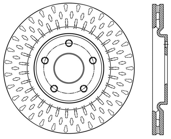 StopTech 12-18 Dodge Journey / Grand Caravan Front Left Sport Slotted Rotor