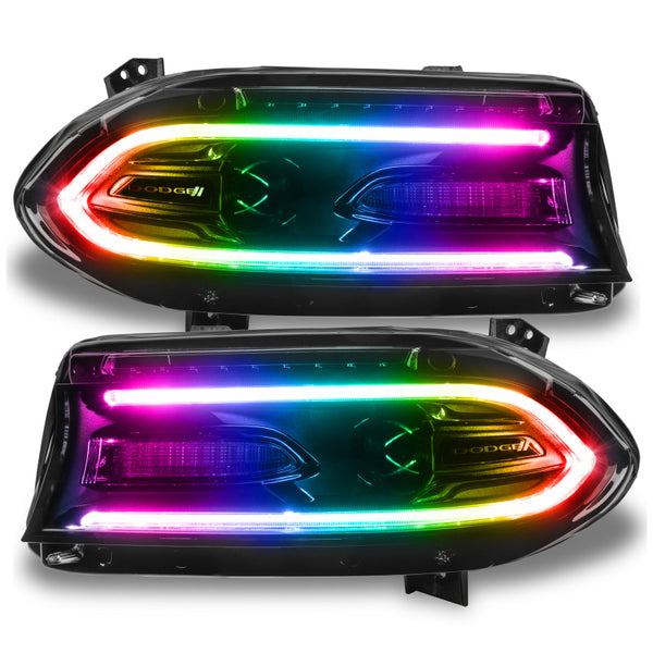Oracle 15-21 Dodge Charger RGB+W DRL Headlight DRL Upgrade Kit - ColorSHIFT