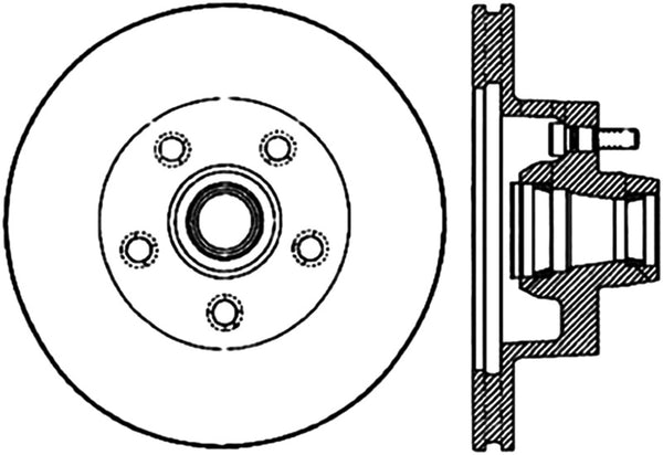 StopTech 70-72 Dodge Challenger/Charger/Coronet SportStop Cryo Slotted & Drilled Front Right Rotor