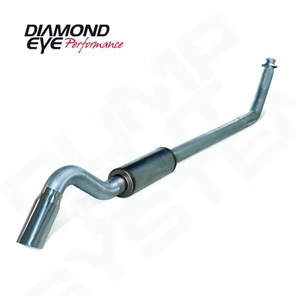 Diamond Eye 4in SS TURBO BACK SGL DUMP OUT 94-02 DODGE INCLUDING TIP