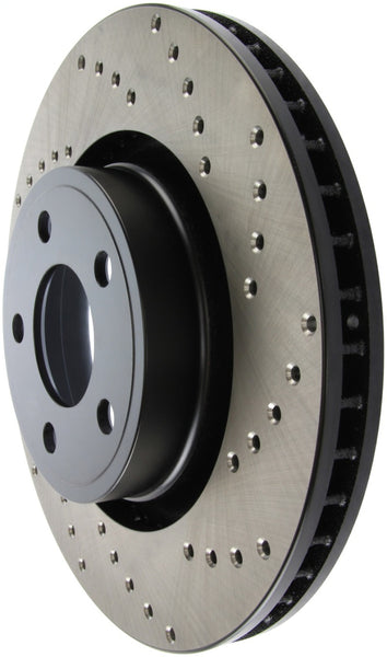 StopTech 15-17 Ford Mustang Drilled Sport Left Front Rotor