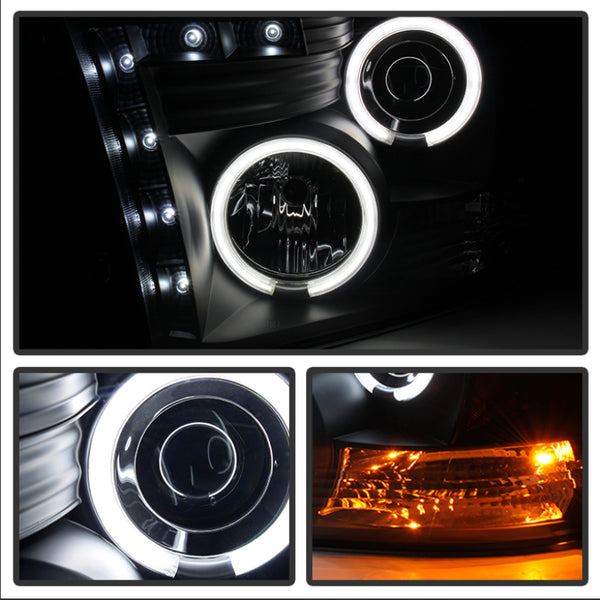 Spyder Dodge Ram 1500 09-14 Projector Halogen Model- CCFL Halo LED - Blk Smke PRO-YD-DR09-CCFL-BSM