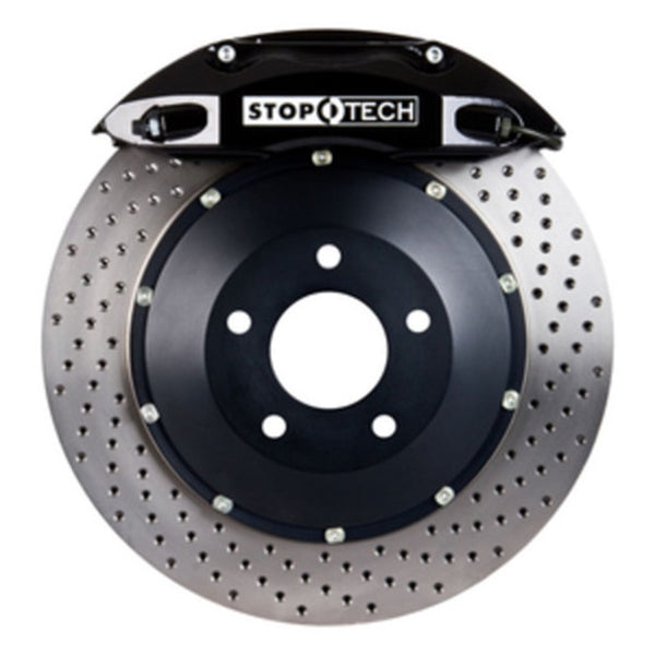 StopTech 09-13 Dodge Challenger SRT-8 Rear BBK w/ Black ST-40 Calipers Drilled 355x32 Rotors