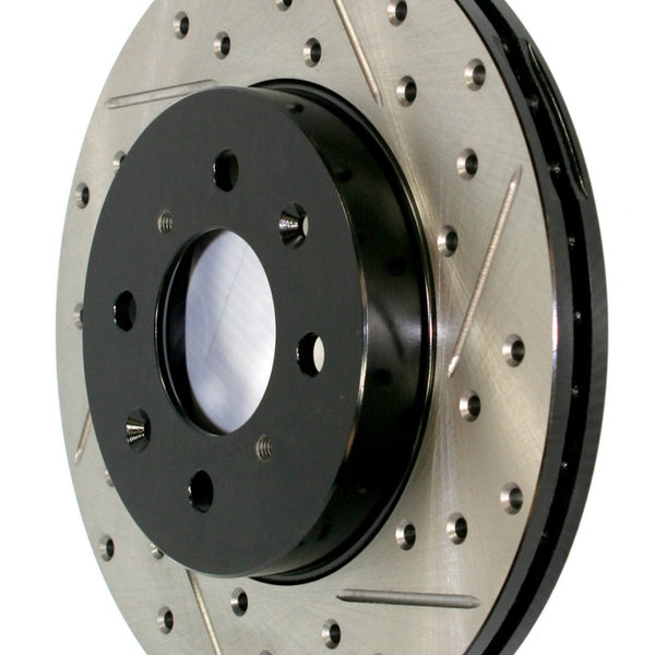 StopTech 13-14 Ford Mustang Slotted & Drilled Right Front Rotor