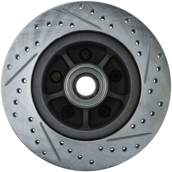 StopTech 68-69 Ford Mustang Right Slotted & Drilled Brake Rotor - Front