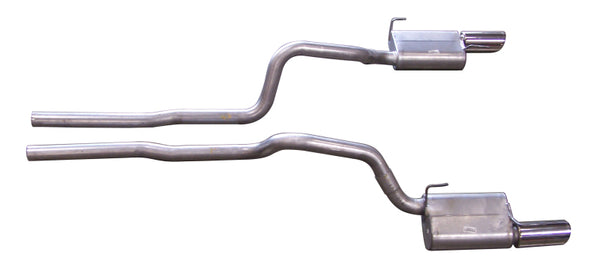 Gibson 05-10 Ford Mustang GT 4.6L 2.5in Cat-Back Dual Exhaust - Stainless