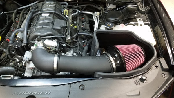 JLT 11-19 Dodge Charger 5.7L (w/o Shaker Hood) Series 2 Black Tex Cold Air Intake Kit w/Red Filter