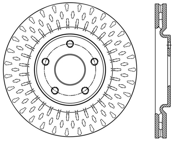 StopTech 12-20 Dodge Grand Caravan Sport Drilled Left Front Rotor