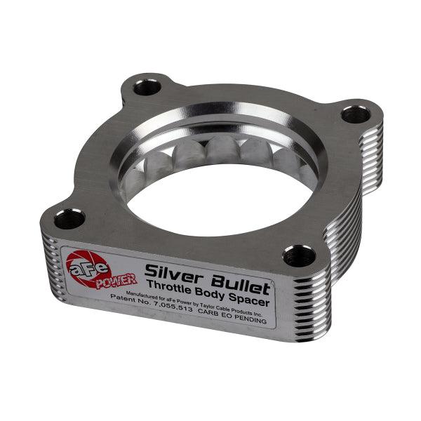 aFe 07-12 Dodge 1500 / 07-12 Dodge Dakota V6 3.7L Silver Bullet Throttle Body Spacer - Silver