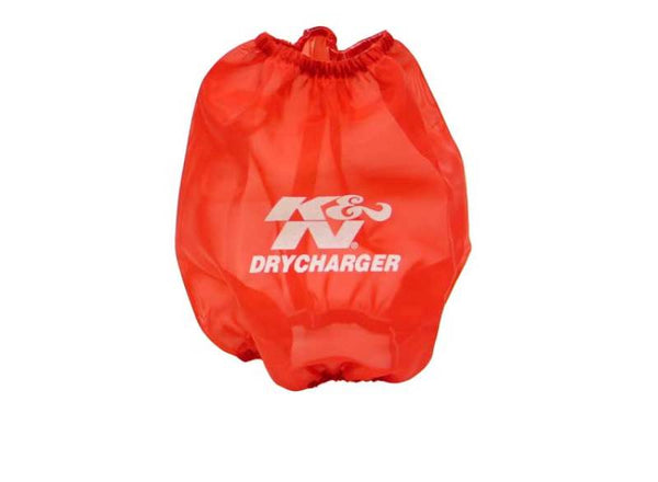 K&N 6.5in Base ID x 4.5in Top ID x 6in H - Red - Round Tapered - DryCharger Air Filter Wrap